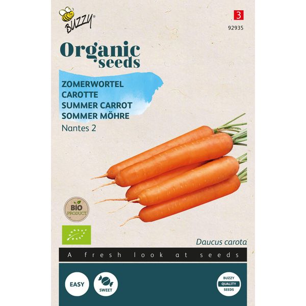 Buzzy Carota Estiva Biologica Nantes 2 - Semi Biologici - Circa 1 Gr | Buzzy_92935-image