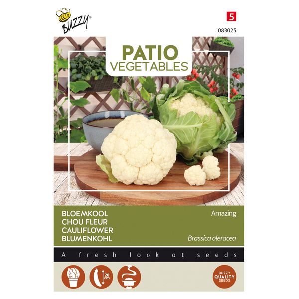 Semi Di Cavolfiore Buzzy Patio Veggies Amazing - Circa 20 Semi | Buzzy_083025-image