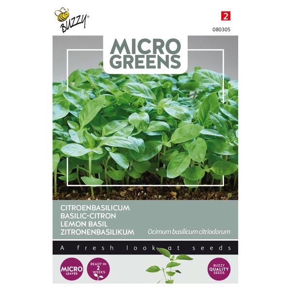 Buzzy Microgreens Semi Di Basilico Limone - Circa 1 Gr | Buzzy_080305-image