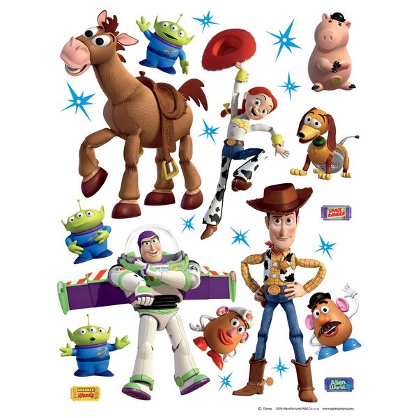 Tatuaggio Da Parete Disney Toy Story Marrone, Bianco E Viola - 600139 - 65 X 85 Cm-image