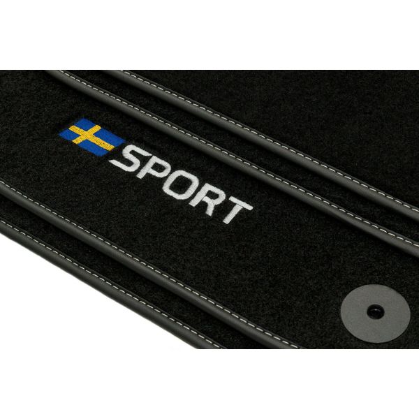 Set Di Tappetini In Velluto Sport Per Saab 9-3 Ii (2002-2011) - Perfettamente Adatti - Nuovi-image