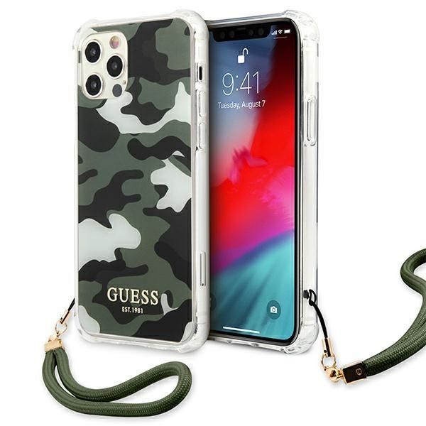 Guess Guhcp12Lksarka Custodia Rigida Per Iphone 12 Pro Max6,7 Zielony/Khaki Collezione Camo-image