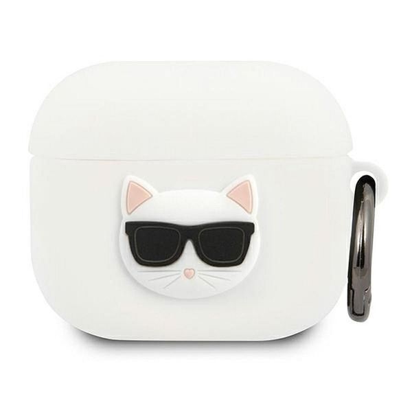 Karl Lagerfeld Klaca3Silchwh Cover Airpods 3 Bianco/Bianco Silicone Choupette-image