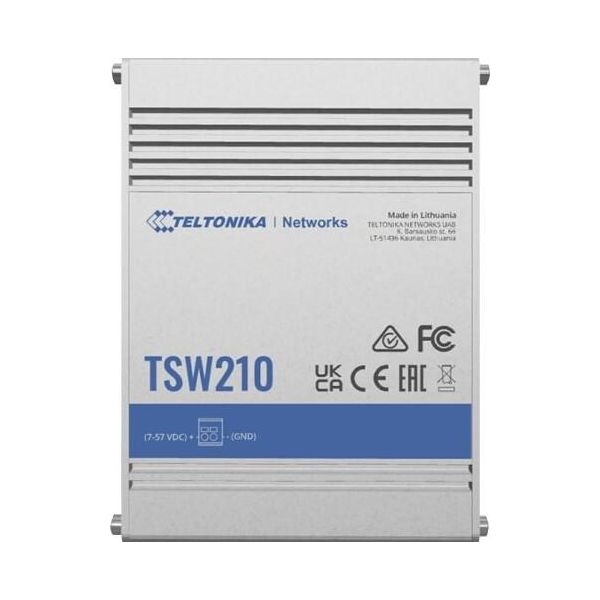 Teltonika TSW210 Switch Di Rete Non Gestito Gigabit Ethernet (10/100/1000) Alluminio-image