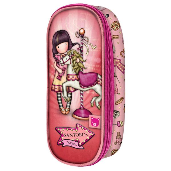 Gorjuss Carousel, Astuccio Per Matite Color Salmone (10 X 23 X 6 Cm)-image