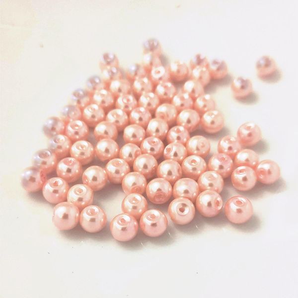 Perline Di Vetro - Tipo "Rotondo"" - 20G - 4 Mm - Rosa/Rosa"-image