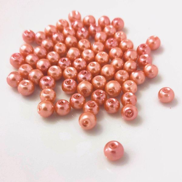 Perle Di Vetro - Tipo "Rotondo"" - 12 G - 2 Mm - Oro Rosa Chiaro 2"-image