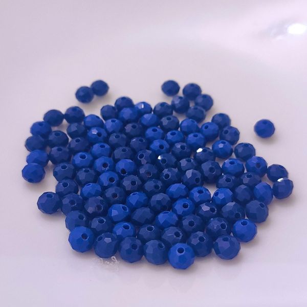 Perline Di Vetro - Tipo "Sfaccettato"" - 60 Pezzi - 10 Mm - Blu/Azzurro"-image