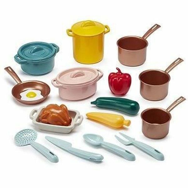 Ecoiffier Play Set Pentole E Cibo Con Fornello In Cartone, 20Dlg.-image