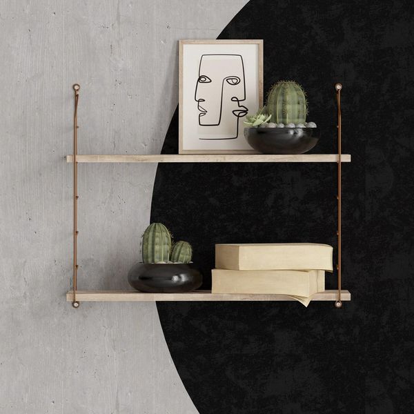 Skye Decor, Armoni 2'Li - Sacramento, Mensole Da Parete, Marrone, 72 X 58 X 20 Cm-image