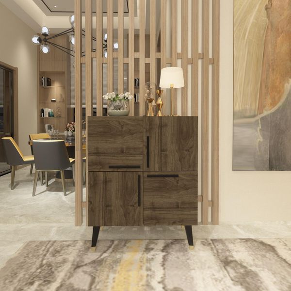 Skye Decor, Makro - Walnut, Console, Noce, 100 % Melamin Coated Slipboard, 70 X 35 X 90 Cm-image