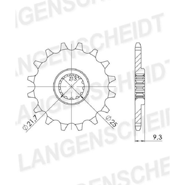 Pignone Supersprox 520 - 14T Cst-1539:14|Dentatura Fine 21,7/25,0-image