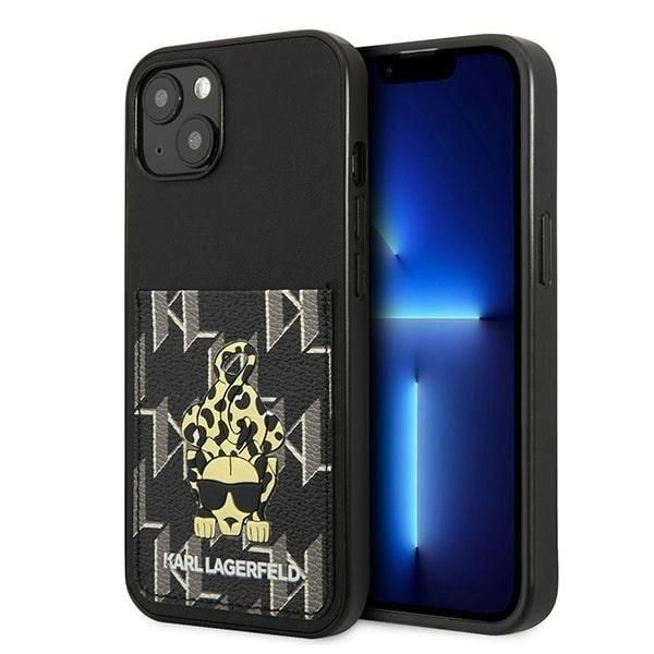 Karl Lagerfeld Klhcp13Mcancnk Custodia Rigida Iphone 13 / 14 / 15 6,1 Czarny/Nero Karlimals Cardslot-image
