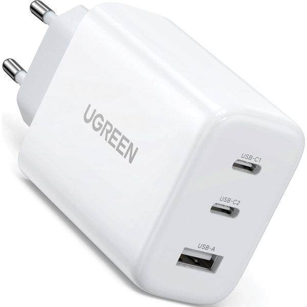 Ugreen CD275 Wall Charger With Cable 2× Usb Type-C / Usb 65W White-image