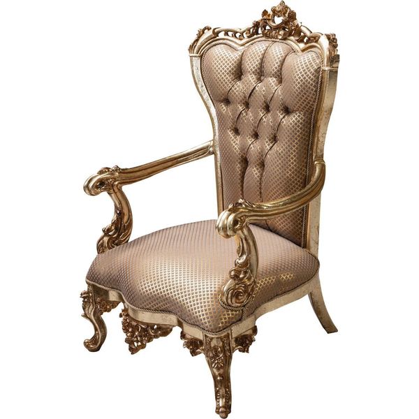 Poltrona Soggiorno Poltrona Design Classico Poltrona Oro Lusso Soggiorno Tessile-image