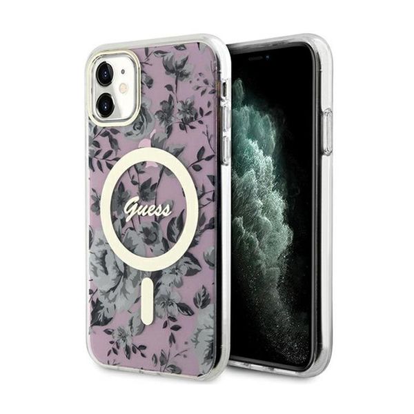 Guess Guhmn61Hcfwsp Custodia Rigida Per Iphone 11 / Xr 6.1 RóżOwy/Rosa Fiore Magsafe-image