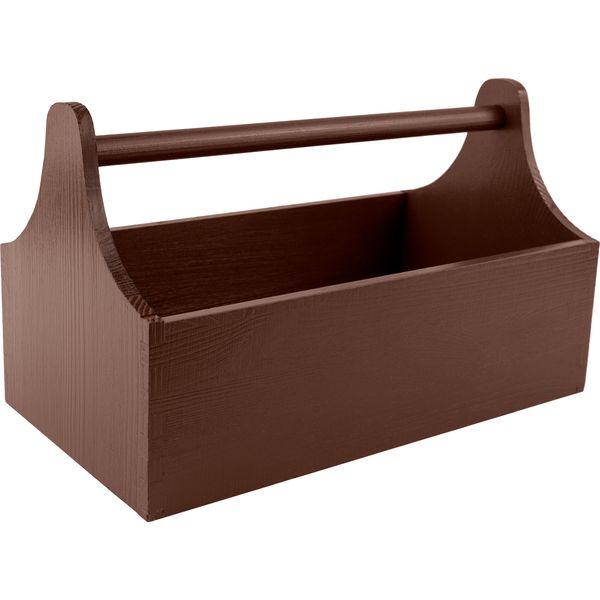 Creative Deco Cassetta Degli Attrezzi In Legno Marrone | Porta Attrezzi 34 X 18 X 20,5 Cm | Cassetta Naturale Con Maniglia | Borsa Degli Attrezzi-image