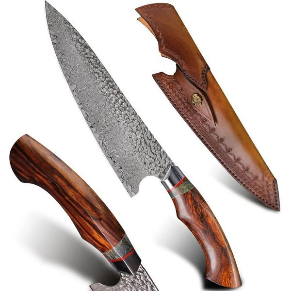 Coltello Da Cucina In Damasco Harahu HA-26692 - Marrone KP26692-image