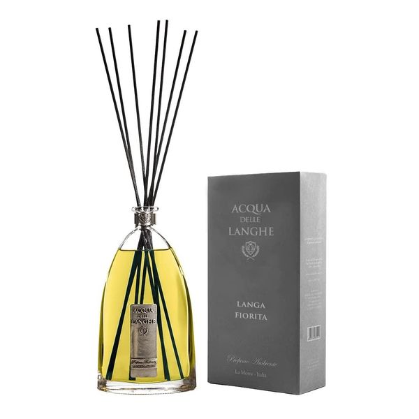 Acqua Delle Langhe - Profumo Per La Casa - Fragranza Langa Fiorita - 1500 Ml - Diffusore Di Aromi Con Bastoncini In Rattan - Italy-image