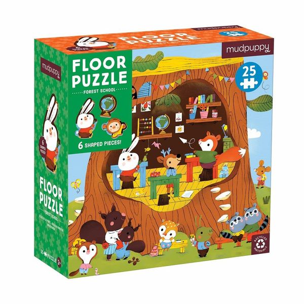 Mudpuppy Puzzle Da Pavimento Per La Cameretta Della Foresta Con Pezzi Sagomati 25 Pezzi-image