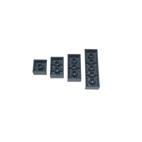 Mattoncini Lego® A Due File Grigio Scuro Nuovo! Quantità 250X - Ogni Mix Assemblato Singolarmente-image