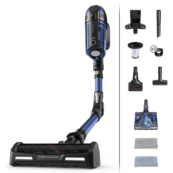 Rowenta RH98C0, Aspirapolvere A Stelo 2 In 1, Senza Sacco, Blu, Grigio, 0,9 L, Rettangolare, Cina-image