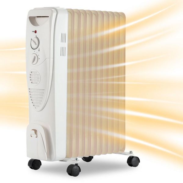 Yakimz Radiatore Ad Olio Con 3 Livelli 2000W Radiatore Elettrico Ad Olio, Termostato Radiatore Bianco-image