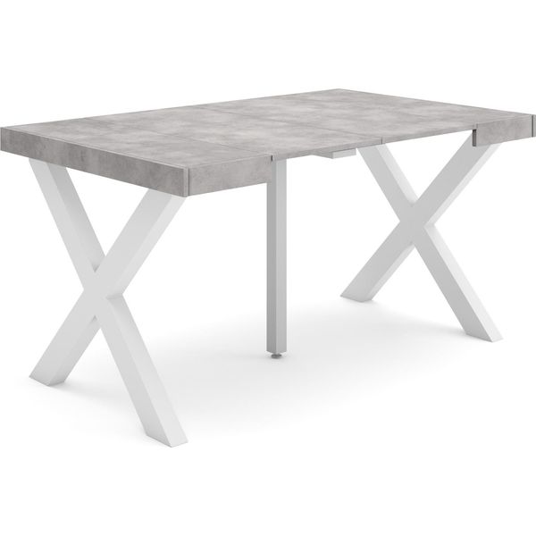 Consolle Allungabile, 140X90X73Cm, Per 6 Persone, Gambe In Legno, Cemento-image