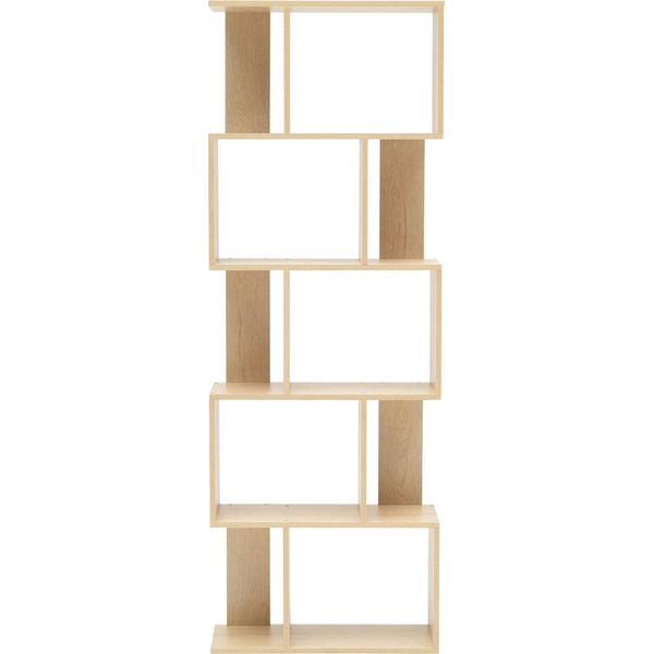 Libreria Rebecca Mobili Con 5 Ripiani In Mdf, Colore Rovere Chiaro-image