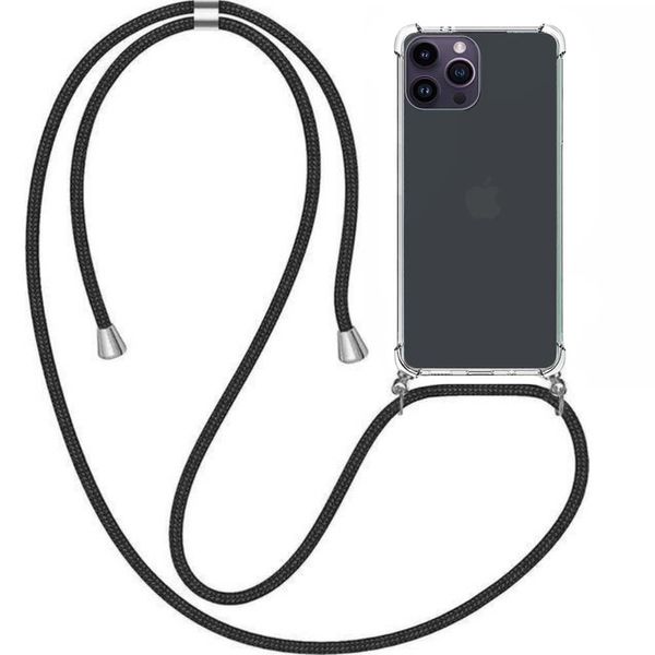 Custodia Per Iphone 14 Pro Con Catena E Bumper - Cover Posteriore In Tpu Antiurto Con Cinturino - Smartphonica-image