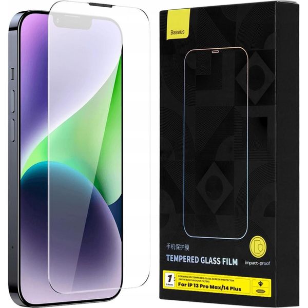 Baseus 0.4Mm Corning Hd Vetro Temperato Iphone 13 Pro Max/14 Plus + Kit Pulizia-image