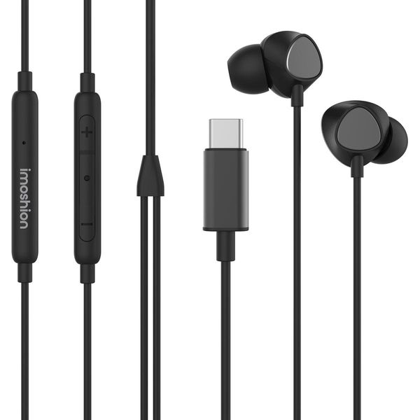Imoshion Cuffie In-Ear - Cuffie Cablate - Con Connessione USB-C - Nero-image