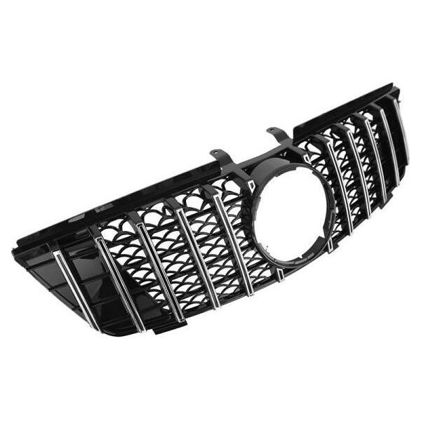 Griglia Radiatore Sportiva Nera Cromata Per Mercedes Classe M Ml W164 05-08-image