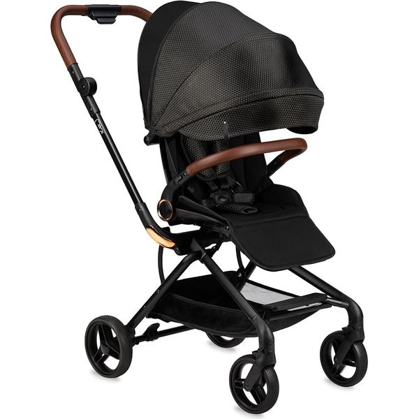 Momi Adelle Passeggino - Sedile Girevole A 360°, Leggero, Ammortizzato 4 Ruote - Nero/Oro-image