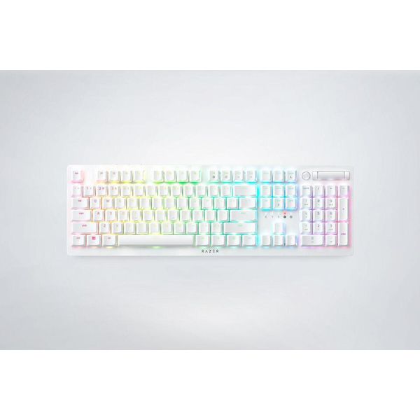 Razer Deathstalker V2 Pro - Cablato E Wireless - Usb + Rf Wireless + Bluetooth - Interruttore A Chiave Ottica - Qwerty - Led Rgb - Bianco-image
