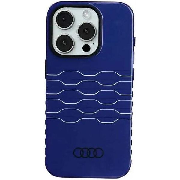 Audi Iml Magsafe Custodia Iphone 15 Pro 6.1 Niebieski/Blu Navy Custodia Rigida Au-Imlmip15P-A6/D3-Be-image