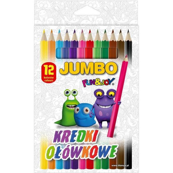 Pastelli A Matita Jumbo 12 Colori Fun&Joy-image