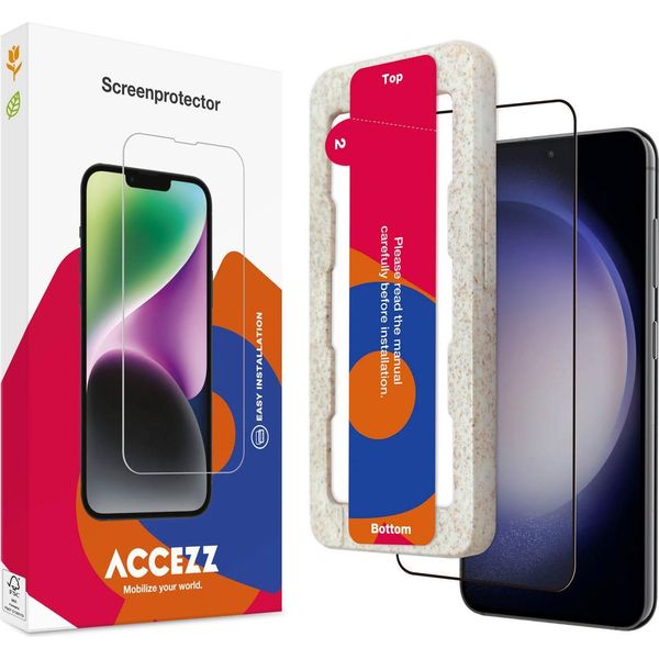 Samsung Galaxy S23, Samsung Galaxy S22 Screenprotector: Accezz Gehard Glas Full Cover Screenprotector Metapplicator - Trasparente-image