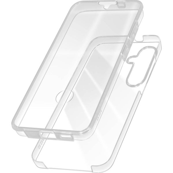 Avizar, Custodia Antiurto Per Samsung Galaxy S24 / S25, Fronte + Retro, Trasparente-image