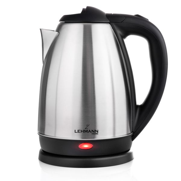 Lehmann Bollitore Elettrico 1,8L, Acciaio Inox, Senza Bpa, Base Di Rotazione A 360°, 2200 W-image