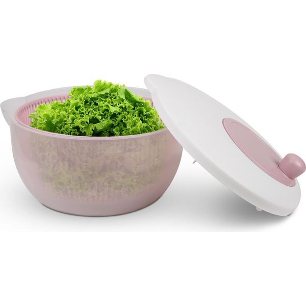Centrifuga Per Insalata ( 4 Litri, Ø25Cm ) Senza Bpa, 3In1 - Centrifuga, Colino E Insalatiera, Manovella 3D - Gira Senza Sforzo, Asciugatrice Per Insalata-image