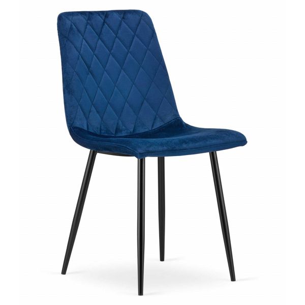 Sedia Turin - Velluto Blu Navy X 1-image