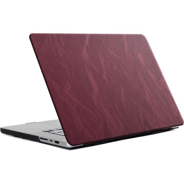 Cover Selencia Con Superficie In Velluto Per Macbook Pro 16 Pollici (2021 / 2023 Chip M3 / 2024 Chip M4) - A2485 / A2780 / A2991 / A3186 / A3403 - Rosso Scuro-image