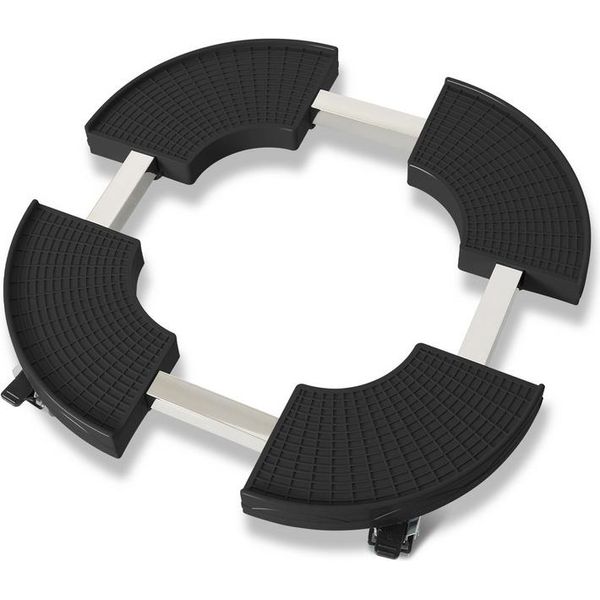 Tolletour Tolletour Plant Roller Flower Roller Pedestal Mobile Rolling Board Black-image