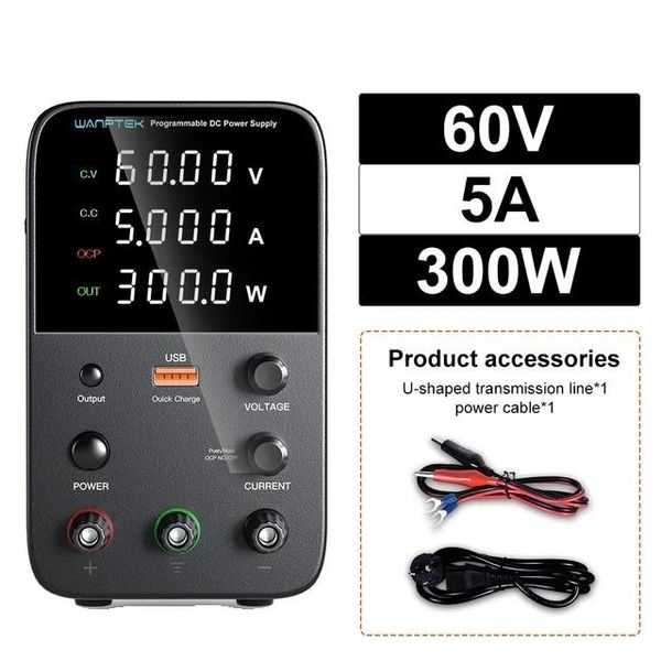 Alimentatore Da Laboratorio, Tensione Regolabile, Display A Led, Wps 60V 5A-image