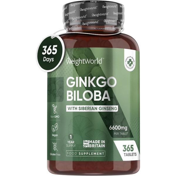 Integratore Alimentare Weightworld Ginkgobiloba Con Ginseng Siberiano, 365 Compresse-image