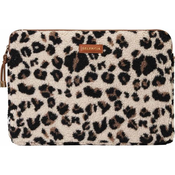 Selencia Teddy Laptop Sleeve 13-14 Pollici - Custodia Per Computer Portatile - Leopardo-image