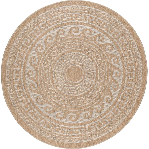 Teppich Da Esterno Comilla Beige 160 Cm Rund-image