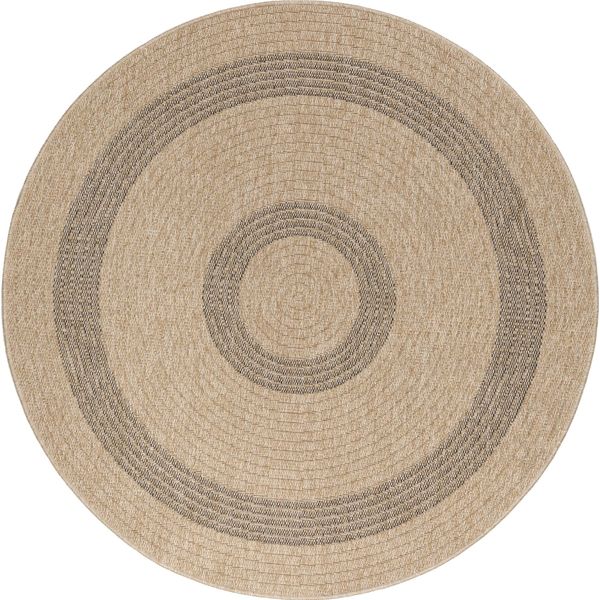 Tappeto Per Esterni Comilla Nero 160 Cm Rotondo-image