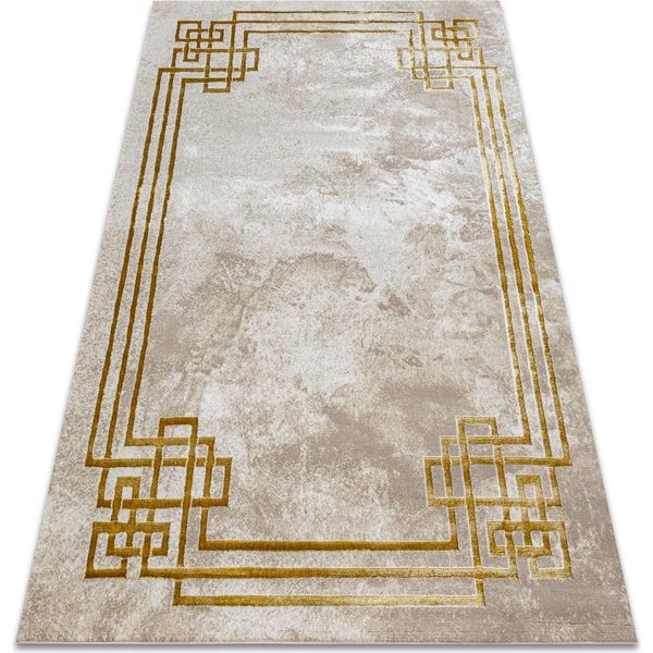 Bliss Z203AZ137 Tappeto Crema / Oro - Cadre, Greco, Moderno, Strutturale Beige 80X150 Cm-image